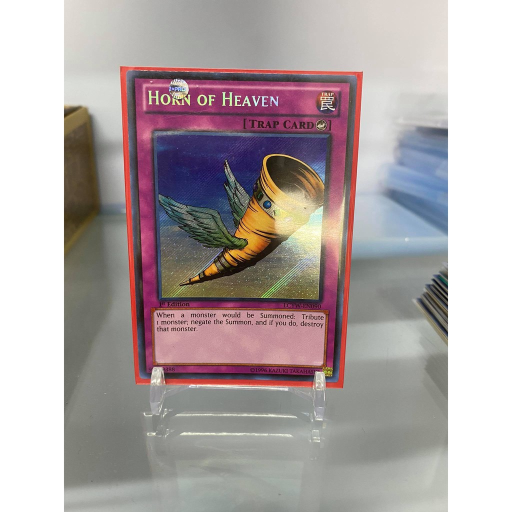 [ Dưa Hấu Yugioh ] Lá bài thẻ bài Yugioh Horn of Heaven - Secret Rare - Tặng bọc bài nhựa bảo quản