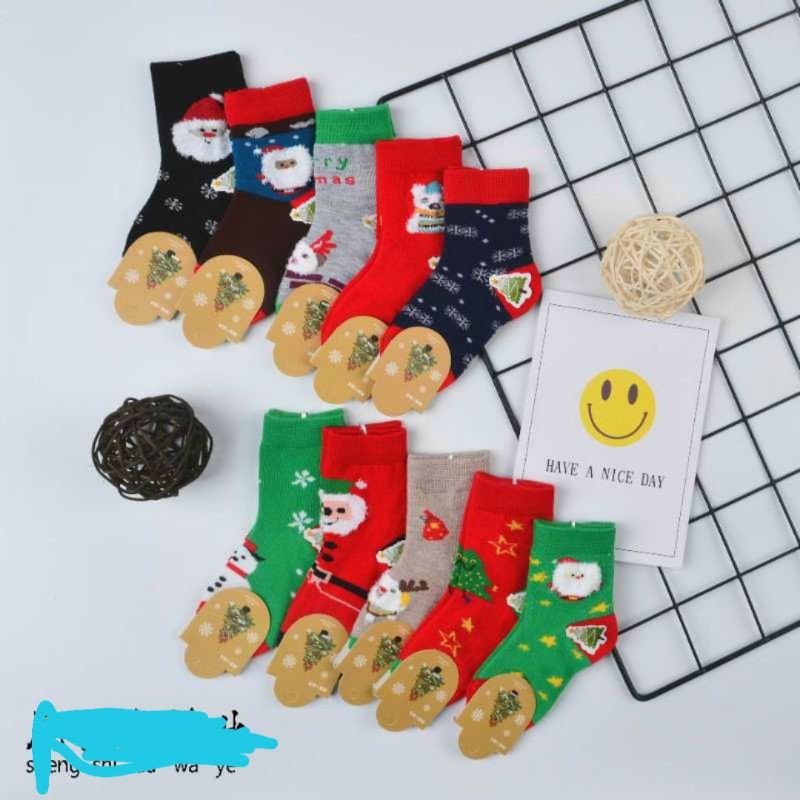 set 10 đôi tất cổ cao ( noen) cho bé