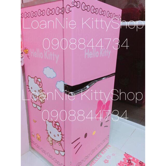 *LaLaShop* Độc quyền decal dán tủ lạnh Kitty size lớn cao 1met2