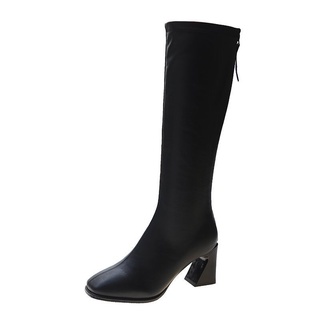 Bốt đùi da 7cm, bốt cao cổ lót lông, boot da cao gót
