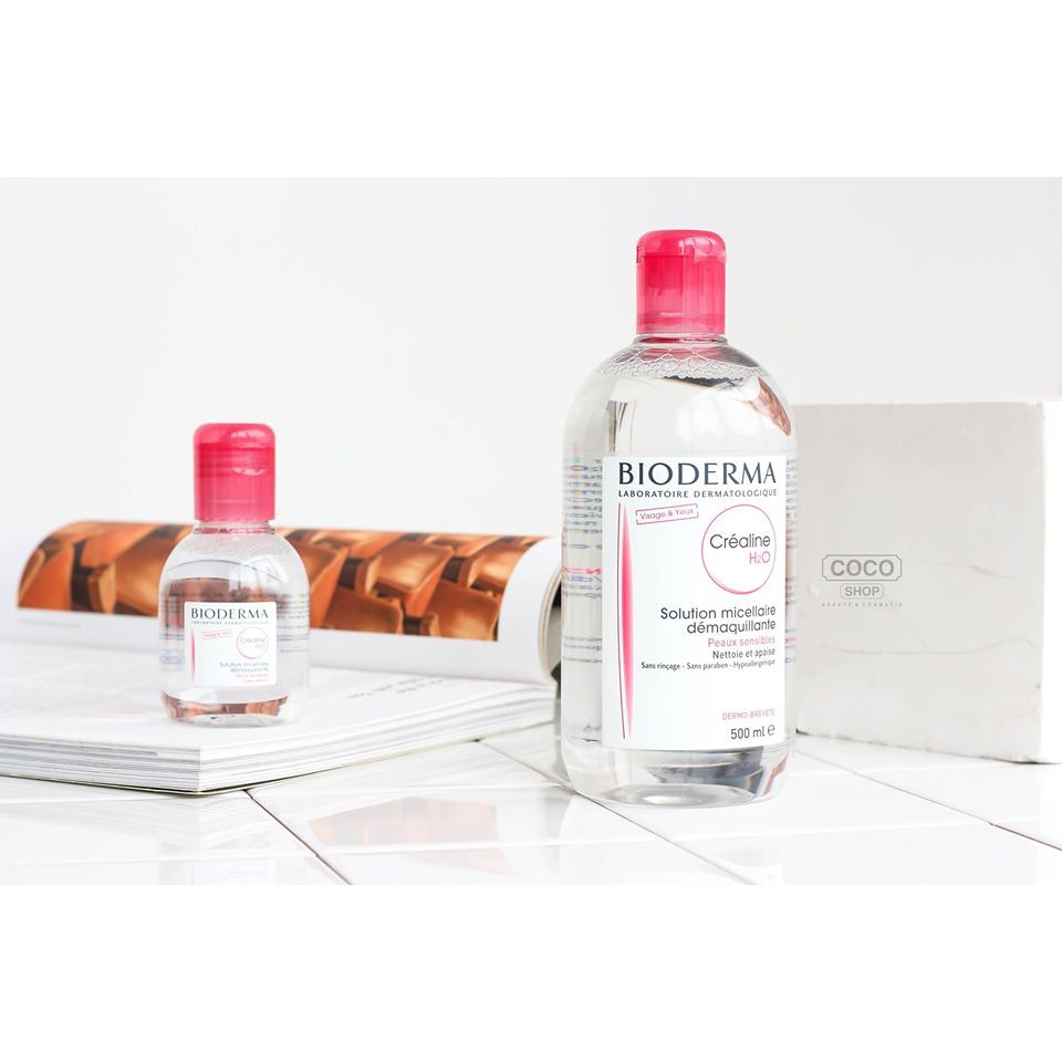 Nước Tẩy Trang Bioderma Crealine và Sensibio Pháp màu xanh, hồng 100ml, 500ml | BigBuy360 - bigbuy360.vn