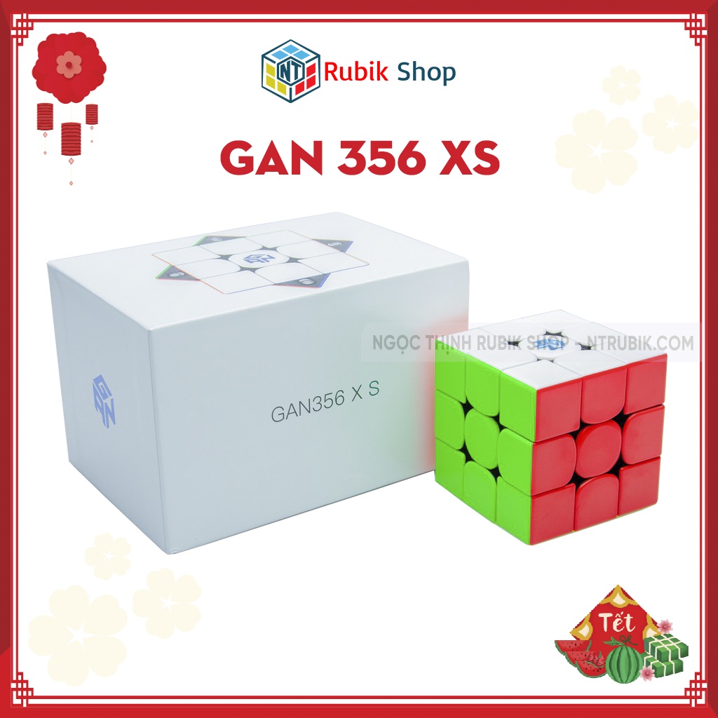 [Siêu Phẩm] Rubik 3x3 Gan 356 XS Stickerless / Đen (Có Nam Châm)