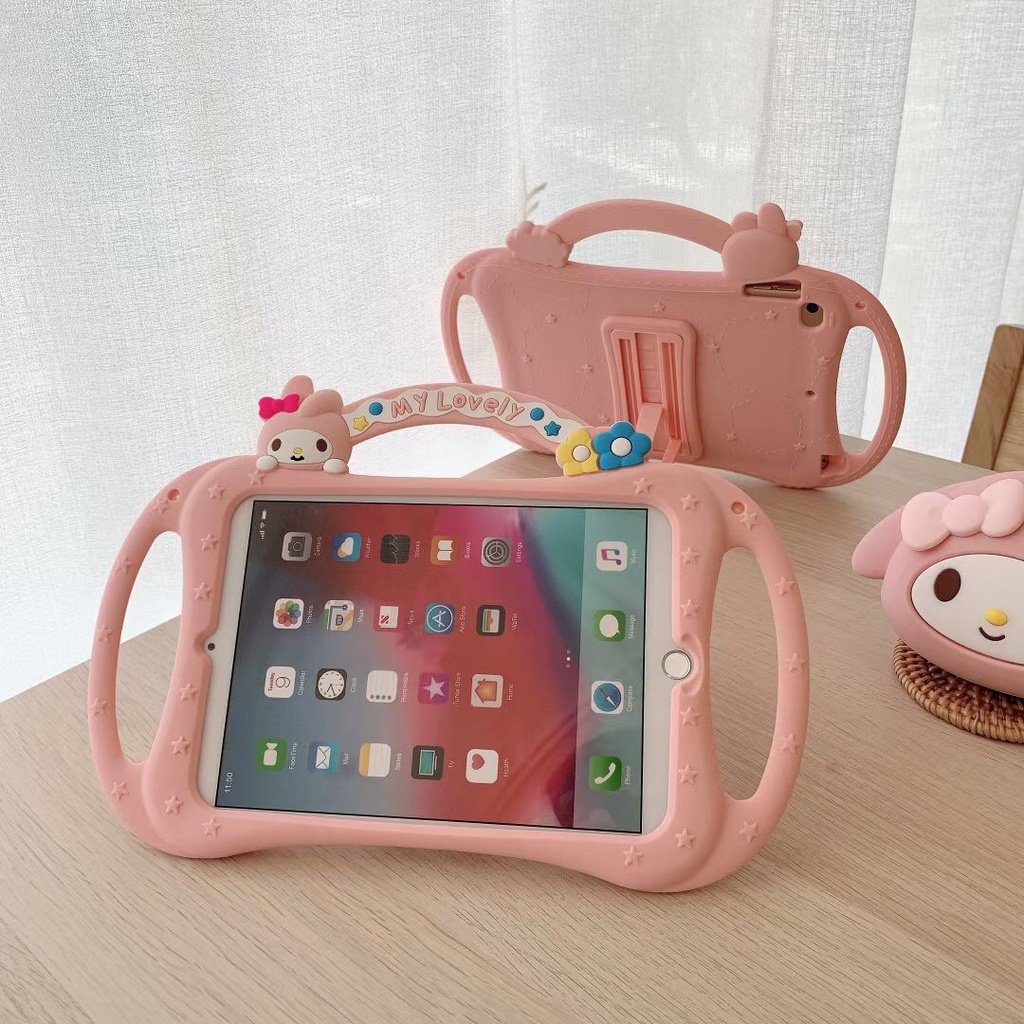 Hoạt Hình Bao Da Máy Tính Bảng Silicon Mềm Chống Rơi Hình Hello Kitty Cho Apple Ipad 10.2 Air 3 / 4 2018 9.7 Mini45 Ipad Pro Dễ Thương