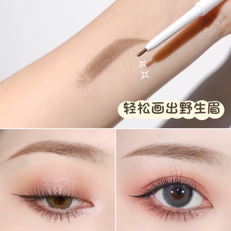 Chì Kẻ Lông Mày Hai Đầu Không Thấm Nước Nhiều Màu Sắc