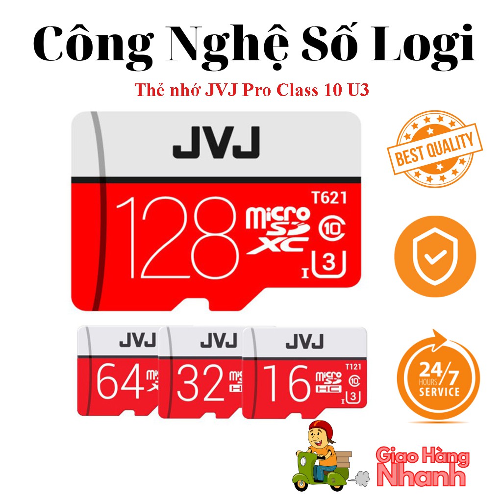 [GIÁ TỐT] Thẻ Nhớ 16Gb/32Gb/64Gb/128GB JVJ Pro U3 Class 10 Chuyên Dùng CAMERA Tốc Độ Cao, Điện Thoại, Cam Hành Trình