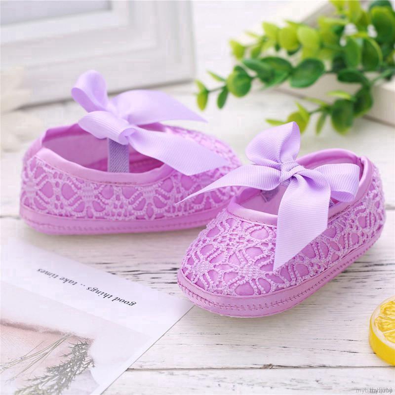 Baby Girls Shoes Cotton Korean Lace Mesh Shallow Mouth Silk Bow Sweet Princess Toddler Shoes