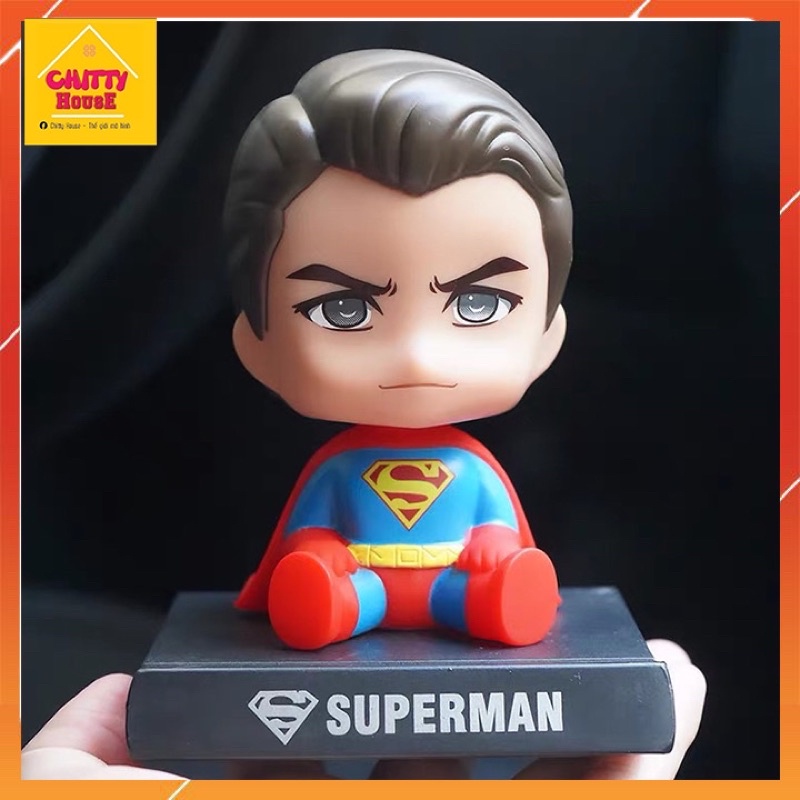 [DECOR] Trang trí taplo ô tô hình Batman lắc lư đầu dễ thương kèm giá đỡ điện thoại, trang trí góc làm việc-Chitty House | BigBuy360 - bigbuy360.vn