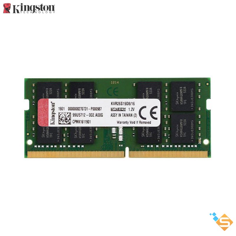 RAM Laptop Kingston DDR4 16GB 8GB 4GB Bus 2666MHz CL19 SODIMM KVR26S19S6 - Bảo Hành Chính Hãng 3 Năm