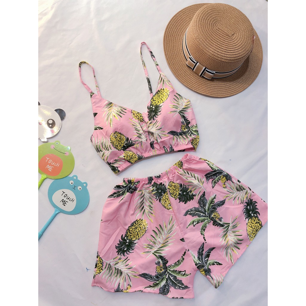 Set bikini đi biển mẫu trái dứa | BigBuy360 - bigbuy360.vn