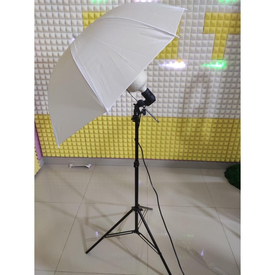 Chân Đế + Bracket Gắn Dù + Đuôi Đèn E27 chụp ảnh studio