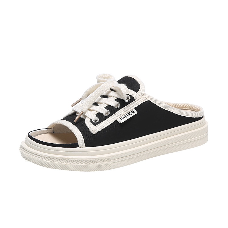 Dép Quai Ngang Thắt Dây Đế Mềm In Hình Mặt Cười 2022 Thời Trang Mùa Hè Cho Nữ