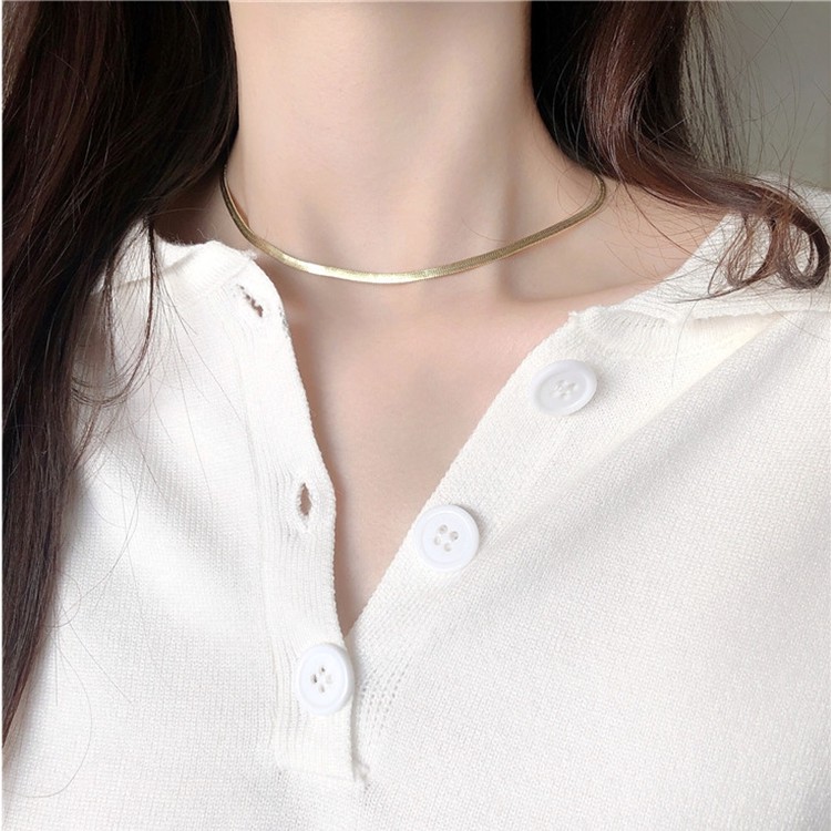 Dây chuyền thiết kế kiểu xương rắn phong cách Âu Mỹ B0020