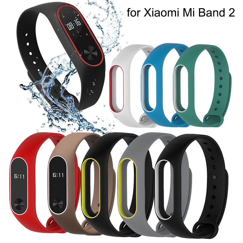 Dây Đeo Silicon Thay Thế Cho Đồng Hồ Thông Minh Xiaomi Mi Band 2