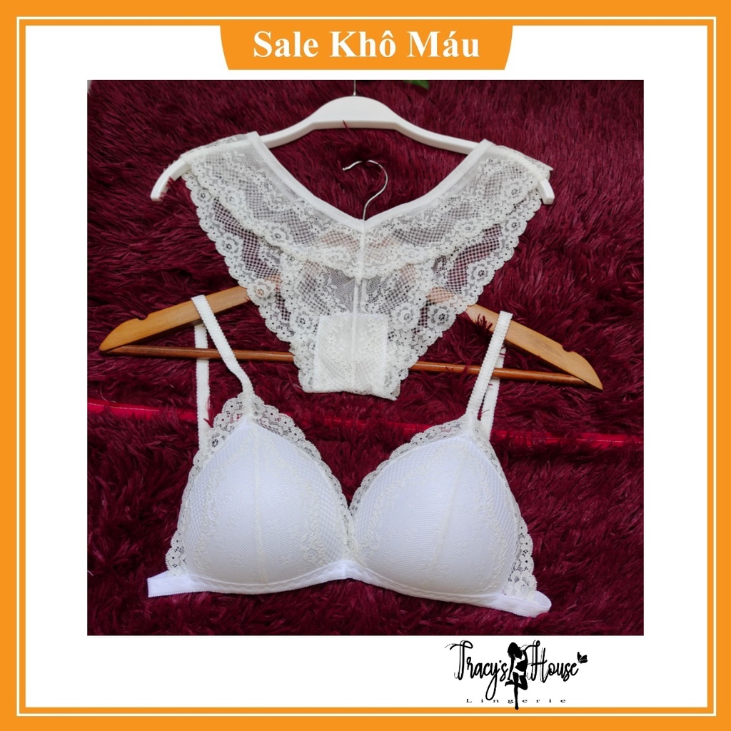 Set Bra - Bralette ren sexy không gọng, mút mỏng - Màu trắng - NY40 | BigBuy360 - bigbuy360.vn