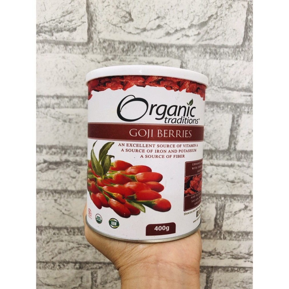 [BÁN SỈ] Kỷ Tử Đỏ Hữu Cơ Sấy Khô 400gr 💝FREESHIP💝 Hạt Kỷ Tử Khô Organic Traditions Nhập Khẩu Mỹ