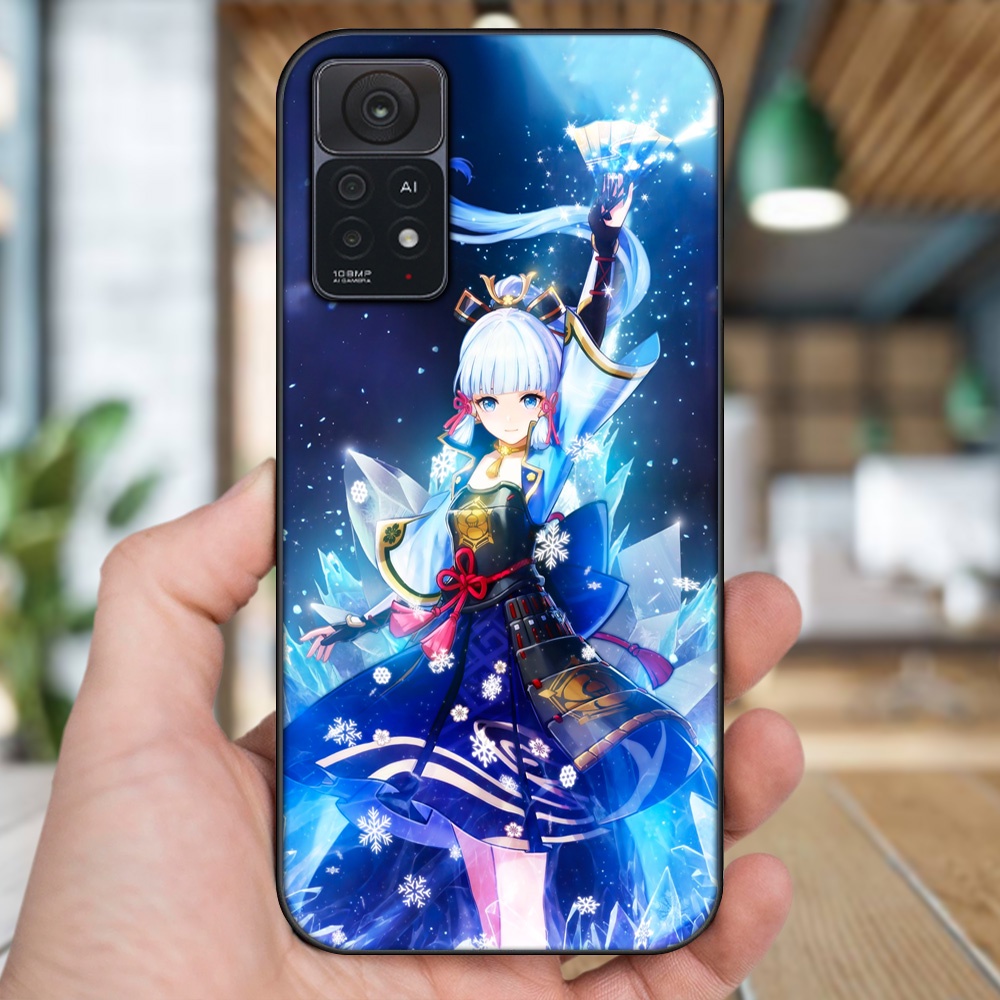 Ốp lưng Xiaomi Redmi Note 11 Pro 5G viền đen in hình Ayaka Genshin Impact