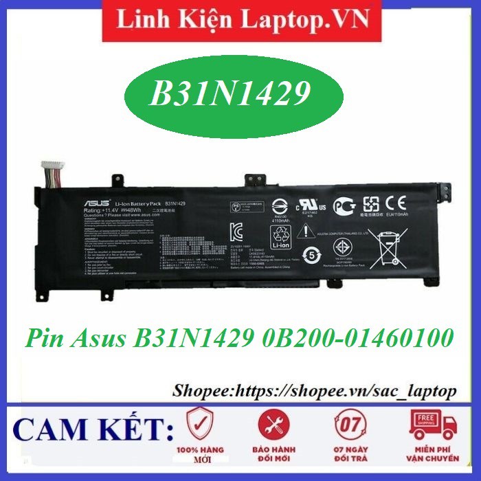 ⚡️Pin laptop Asus B31N1429 0B200-01460100 - PIN ZIN NHẬP KHẨU