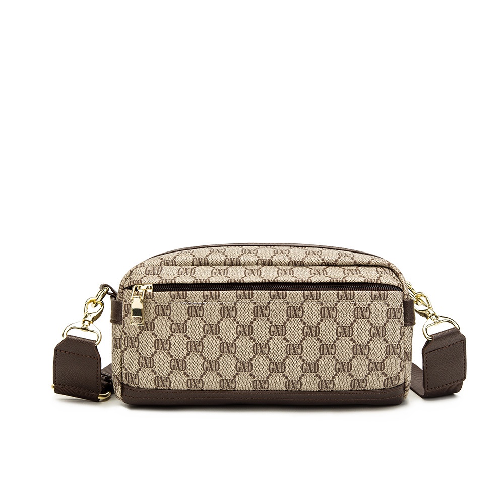 TBAG-Túi Đeo Chéo Da Cao Cấp Nam Nữ, Màu Vàng, Chất Da PU cao cấp, Form Y Hình, Lớp lót Polyester, Chống Thấm Nước