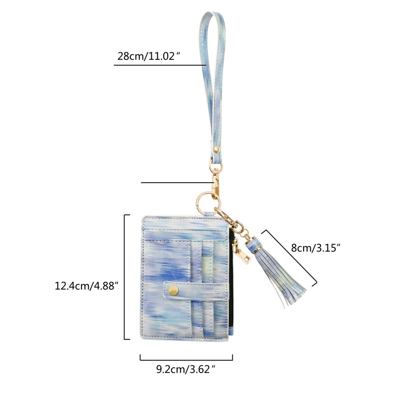 Móc Khóa Dây Tua Rua Có Ngăn Đựng Thẻ Tín Dụng Và Thẻ Tín Dụng Tối Giản An Toàn Cho Nữ Ví