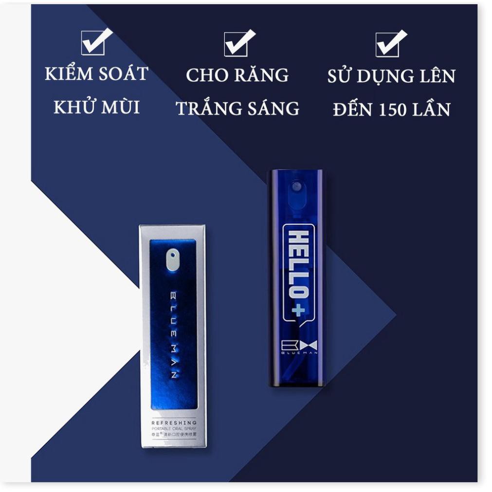 Nước xịt thơm miệng diệt khuẩn hương bạc hà Blueman 10ml [ chính hãng ]