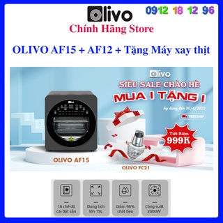 Mua  Mã ELHAMS5 giảm 6% đơn 300K  Nồi Chiên Không Dầu OLIVO AF12 - Dung Tích 12L - OLIVO AF15 - Dung Tích 15L