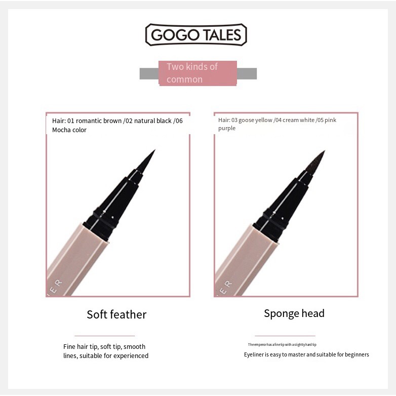 Gogo Tales [Hàng mới về] Bút Kẻ Mắt Nước Lâu Trôi Chống Thấm Nước Nhanh Khô Gogo Tales | BigBuy360 - bigbuy360.vn