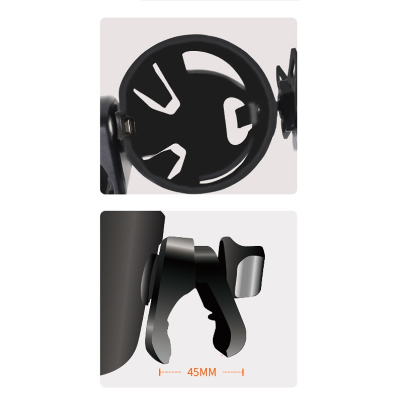 Giá Đỡ Điện Thoại / Cốc Nước 2 Trong 1 Xoay 360 Độ Gắn Xe Đẩy Em Bé