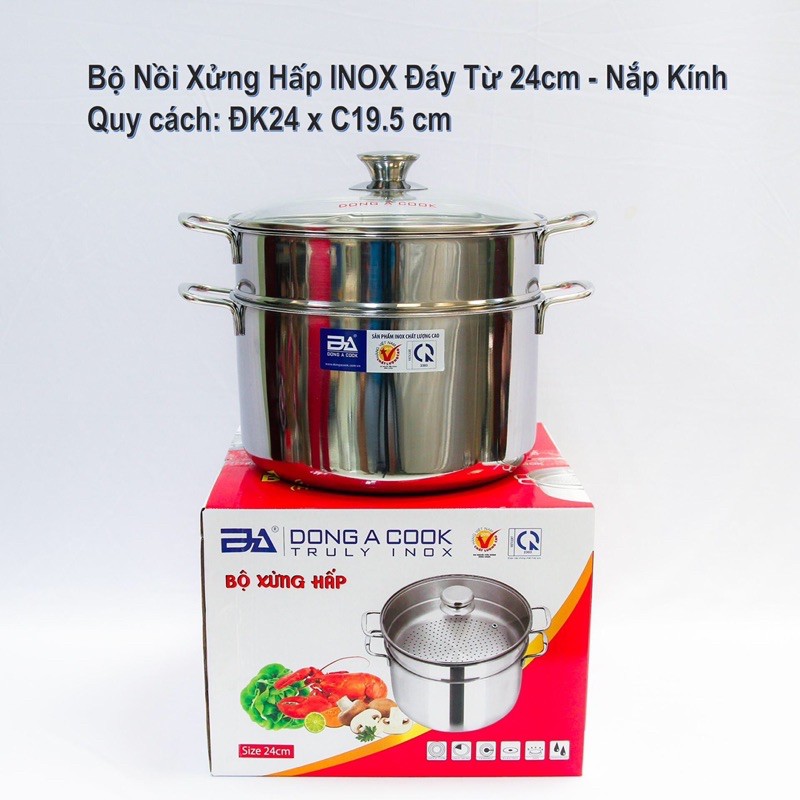 NỒI XỬNG HẤP INOX ĐÔNG Á CHẤT LƯỢNG CAO - HÀNG CHÍNH HÃNG