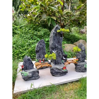 Hòn Non Bộ mini Tiểu Cảnh Núi Hồ Cá