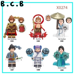 Lego Natra,Tôn ngộ không,Thanh xà Bạch xà-nhân vật Tây du kí Đồ chơi lắp ráp minifigure và non lego các nhân vật - X0274