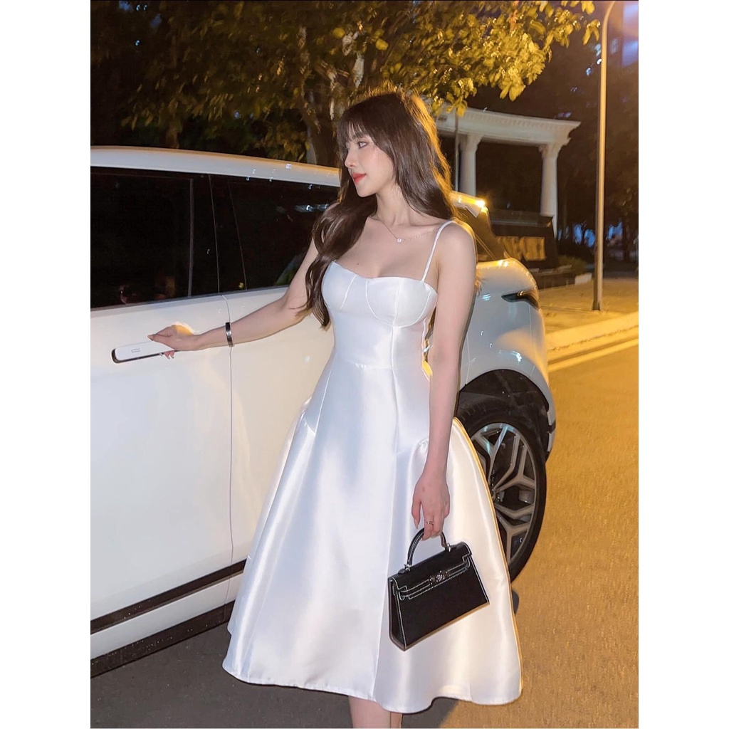 LINH CAVALI- Váy tafta chiết eo 3 màu