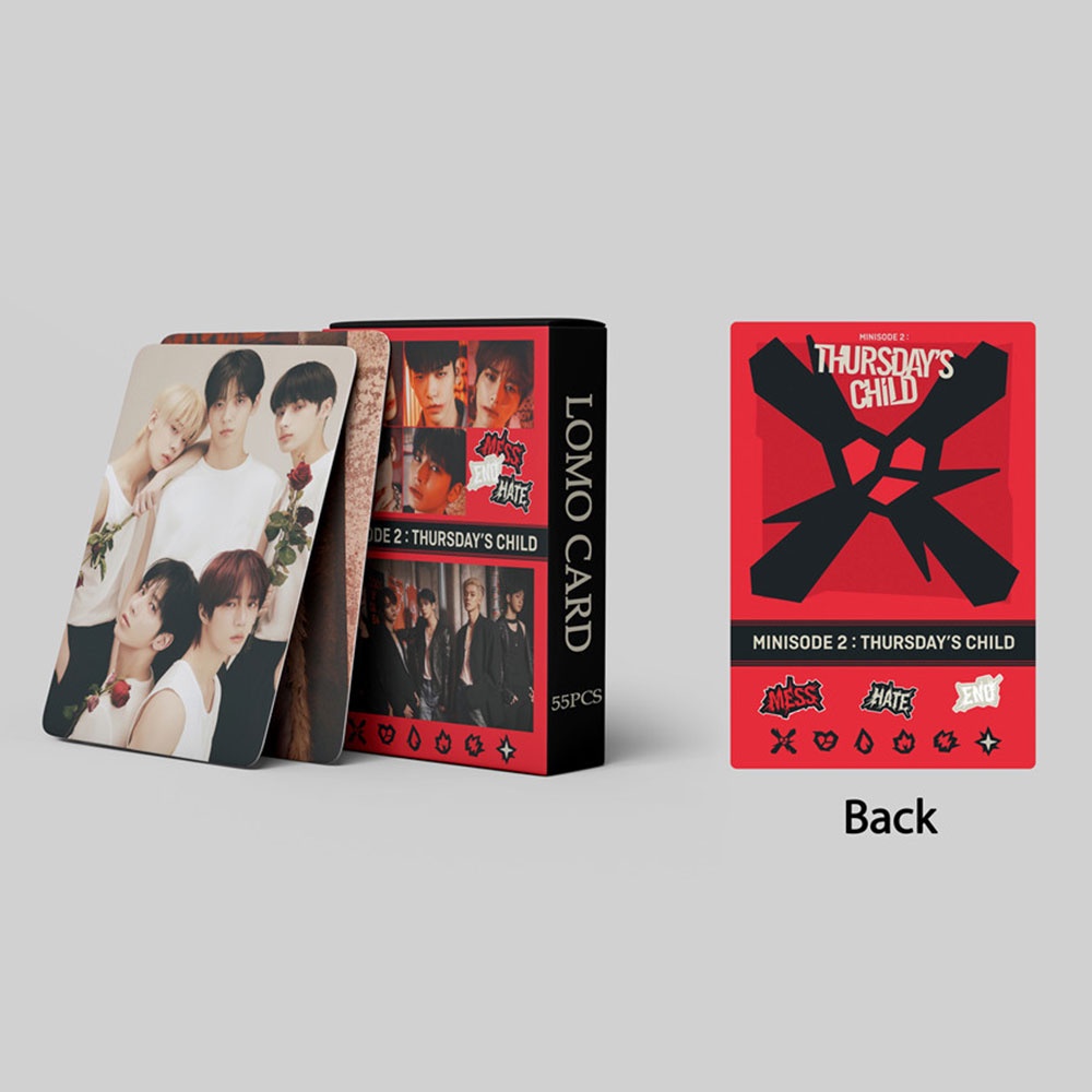 55ẢNH/BỘ Kpop TXT New Album Thursdays Child LOMO Card Photocards Freeze Photo Card