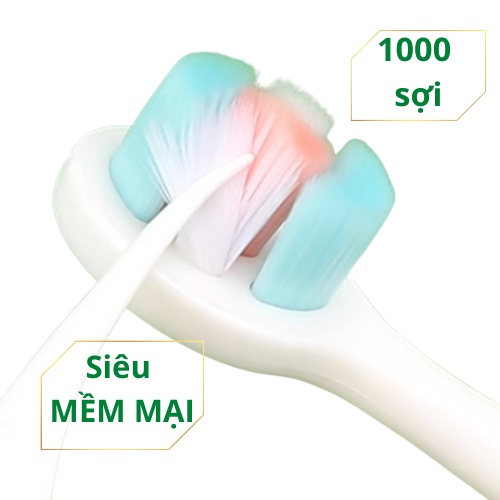 Bàn chải đánh răng cho bé KHỦNG LONG sợi lông mềm tay cầm SILICON chống trượt