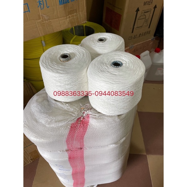 Cuộn chỉ khâu bao tải - chỉ khâu bao xi măng - chỉ buộc xúc xích , cuộn chỉ khâu bao từ 2-2.2kg
