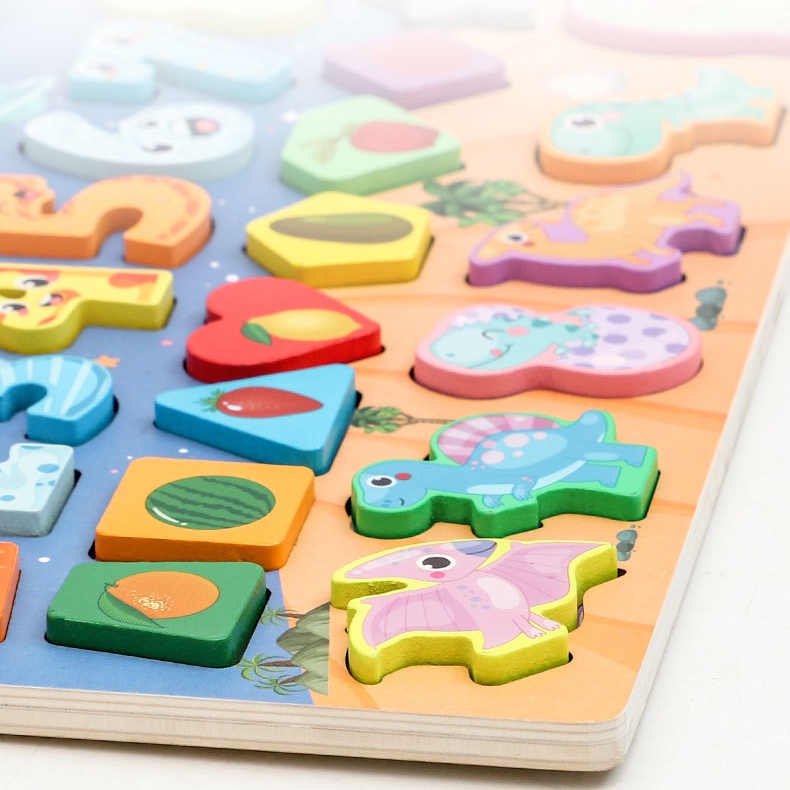 Bảng gỗ ghép hình, ghép số đa chức năng mới nhất 2022