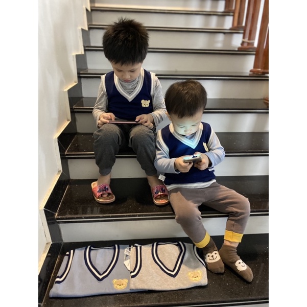 Áo Ghile Len Cổ Tim Cho Bé Trai Size 90-130(1-5 Tuổi)