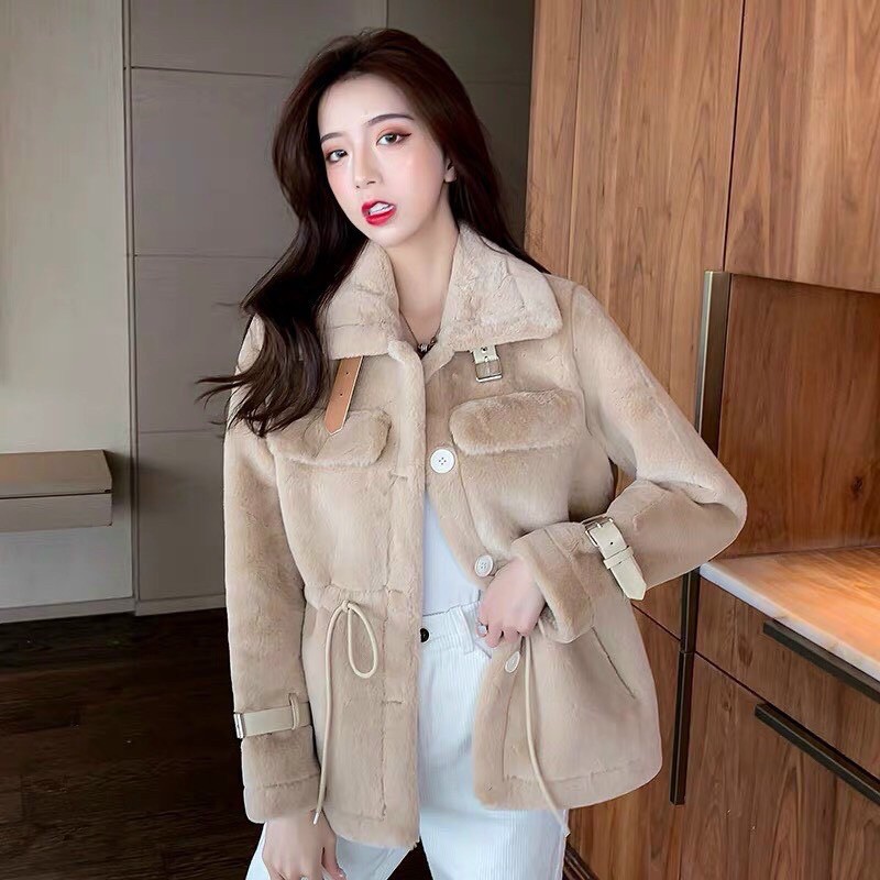 ÁO KHOÁC LÔNG RÚT EO