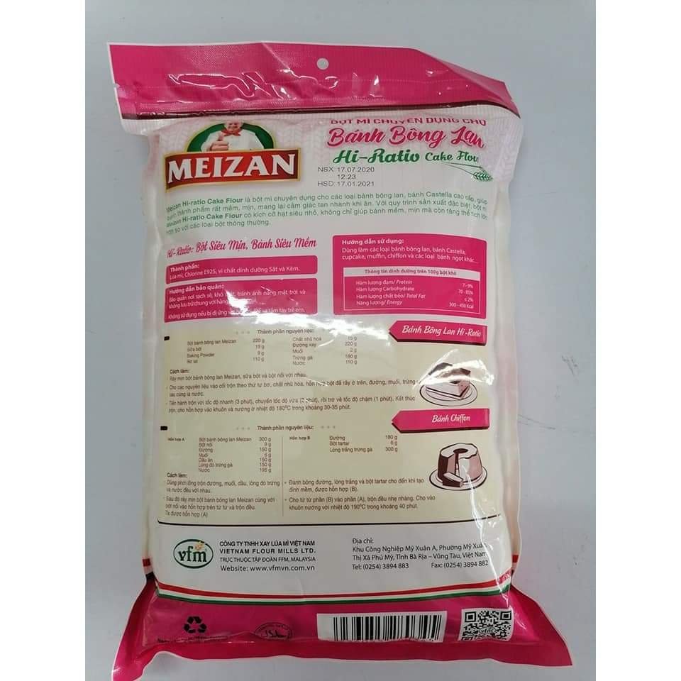 [Siêu Sale] [Rẻ vô địch] Bột bánh bông lan Meizan 1kg