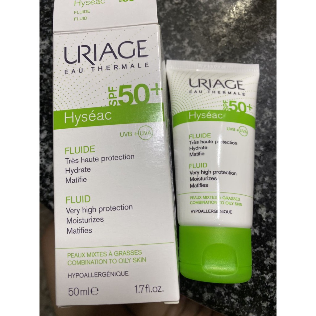 Kem Chống Nắng Uriage Hyséac SPF 50+ Fluid (50ml) (Mẫu mới)