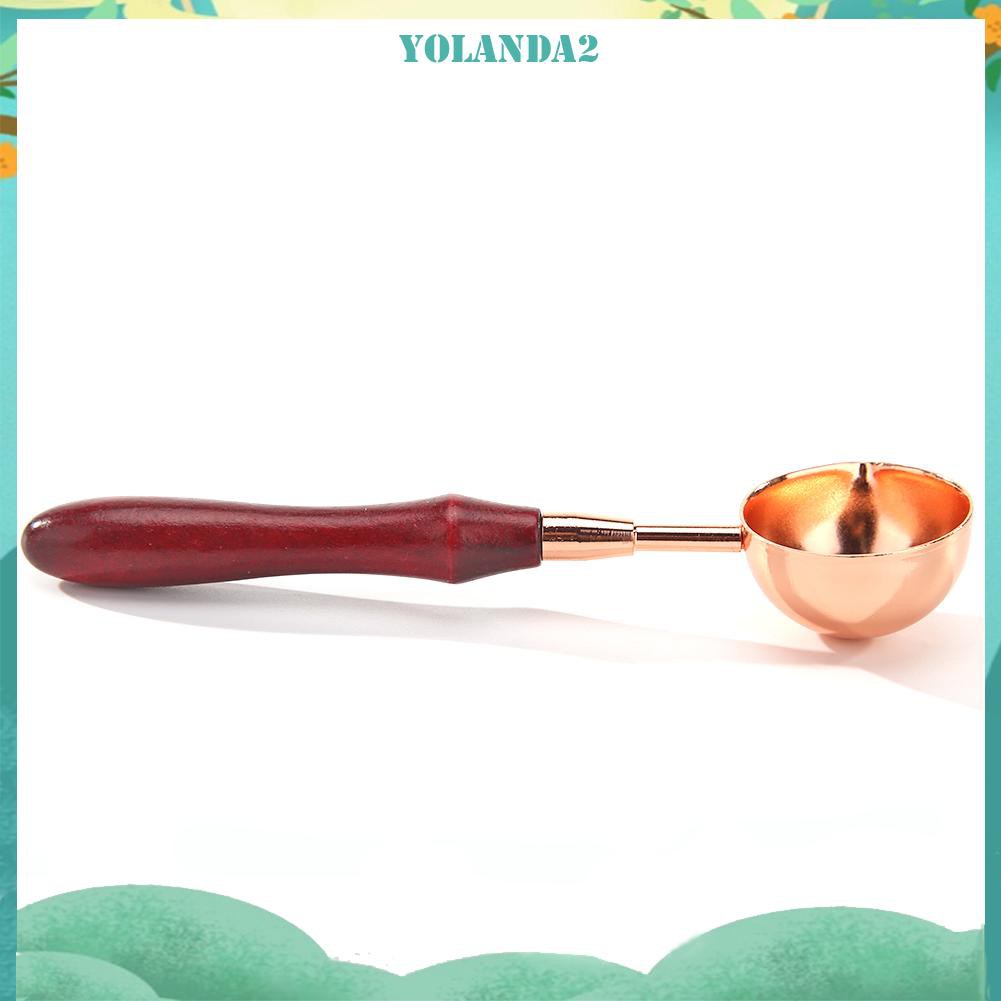 Muỗng múc sáp nóng chảy bằng gỗ phong cách retro