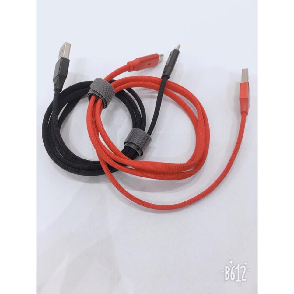 Dây sạc iphone, samsung dù, có đèn báo điện khi đầy pin