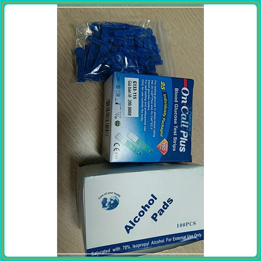 [Sản xuất tại Mỹ] Que thử đường huyết Acon On-Call Plus - Dùng Cho Máy Đo Đường Huyết On-Call Plus, On Call EZ, On Call