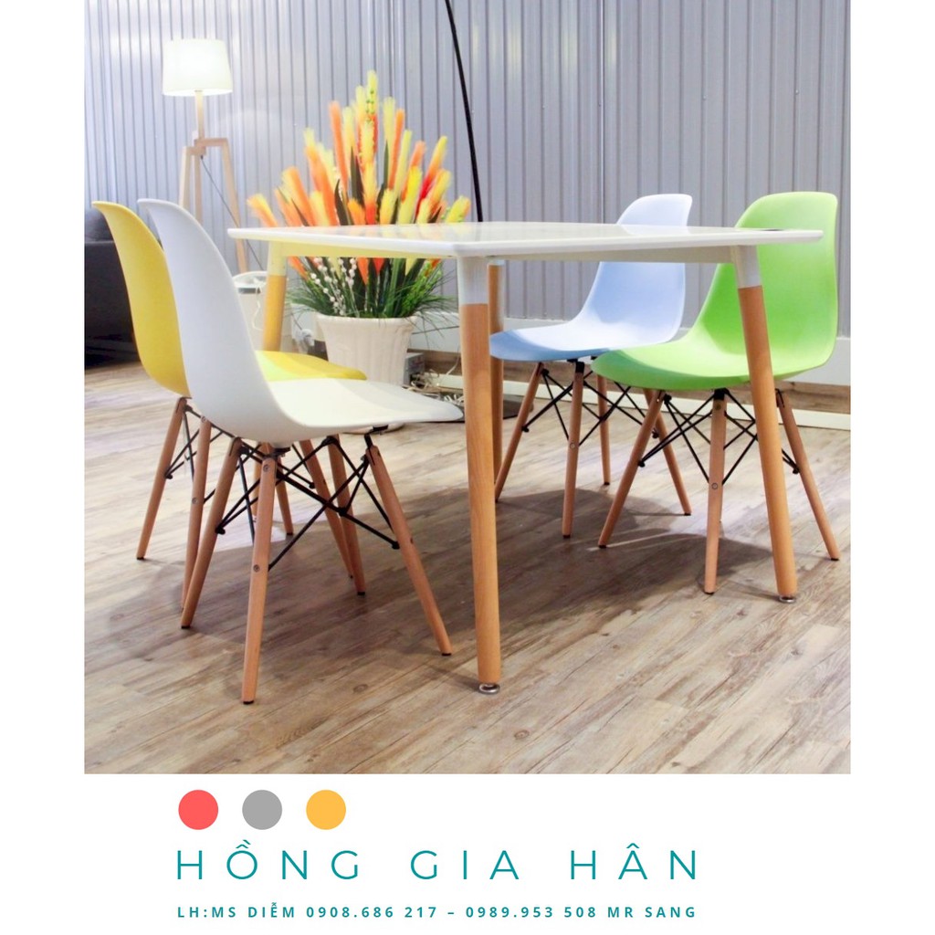 Bộ Bàn Ăn Eames Sang Trọng Hghea01