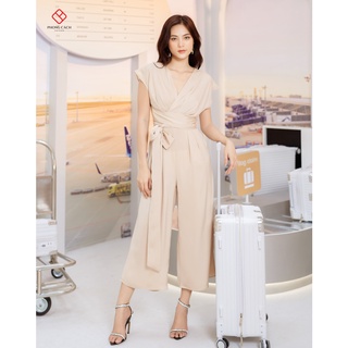 Jumpsuit lửng ống rộng cổ V SJ1140 Phong Cách SAIGON