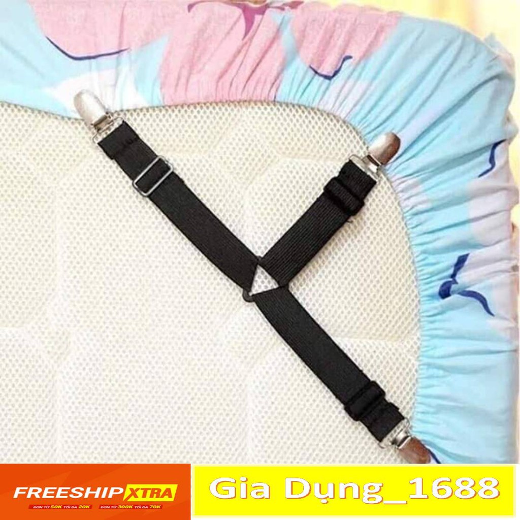 Bộ 4 kẹp ga giường CAM KẾT CHUẨN Kẹp Cố Định Ga Giường drap chống xê dịch Không Kim