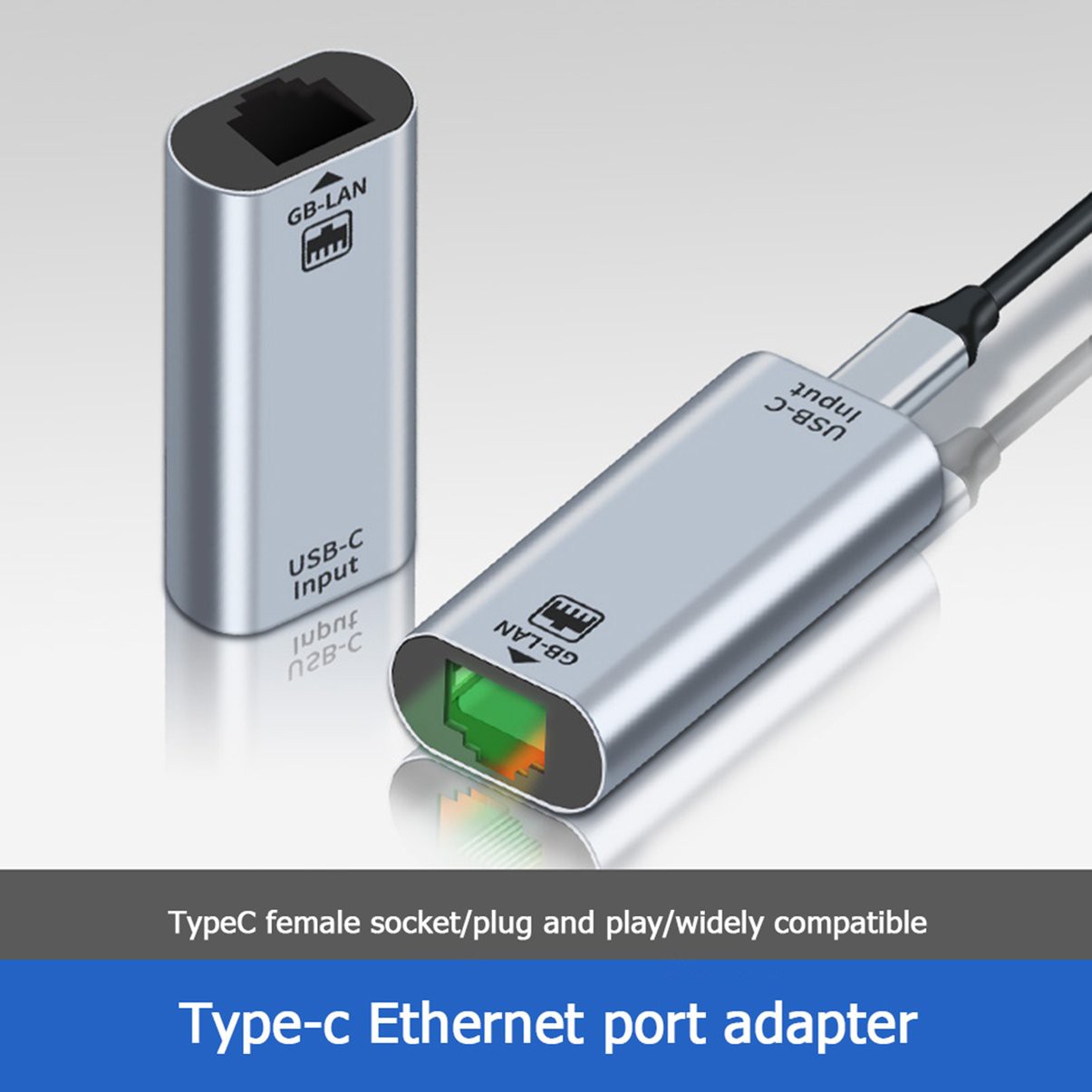 Đầu Chuyển Đổi Usb Type C Cái Sang Rj45 10 / 100 / 1000mbps | BigBuy360 - bigbuy360.vn
