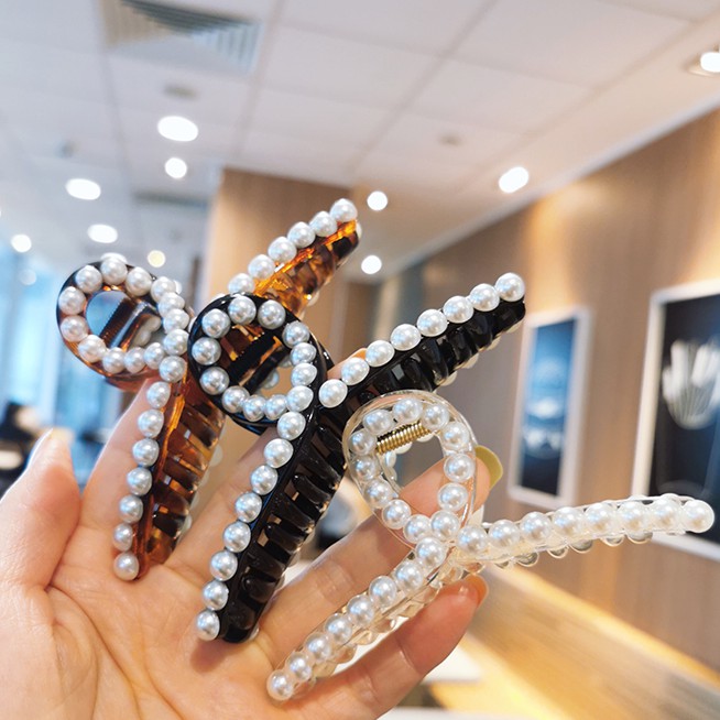 [Rẻ Vô Địch] Kẹp Tóc,  Kẹp Càng Cua Đính Hạt Phong Cách Hàn Quốc Cho Nữ, Bé Gái