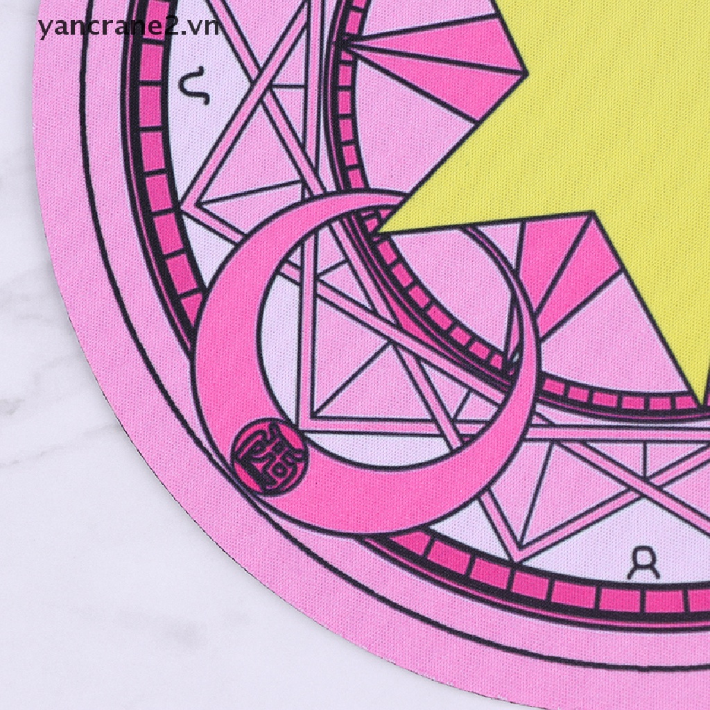 Tấm Lót Chuột Tròn Bằng PC Dày In Họa Tiết Chim Hạc Dễ Thương Cho Nữ / Văn Phòng