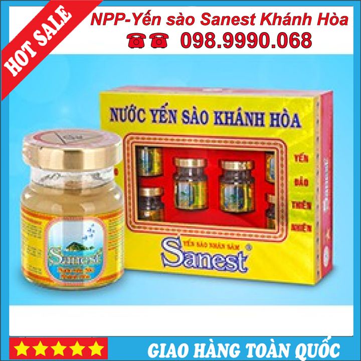 YẾN SANEST KHÁNH HÒA NHÂN SÂM 70 ML HỘP 6 LỌ.