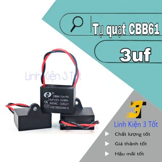 Tụ quạt trần - quạt bàn - quạt treo tường CBB61 3uf